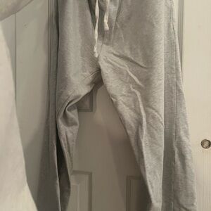 Brandy Melville Heather Gray Drawstring Pants Wide Leg